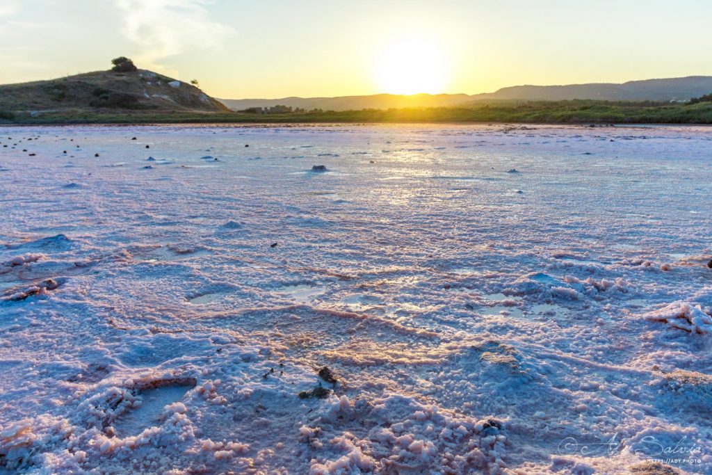 Coucher du soleil à l'étang de Bages-Peyriac (11100)